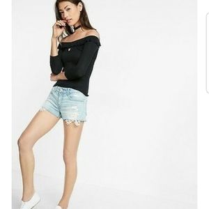 Express Keyhole Off the Shoulder Top